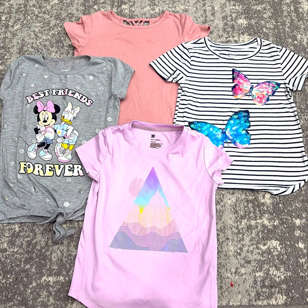 Girls 4 pack of shirts size 6